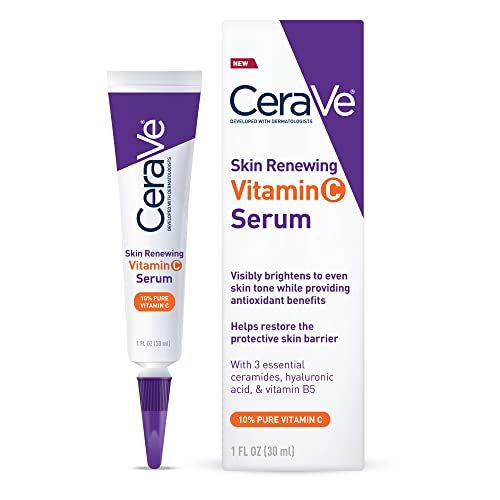 CeraVe Vitamin C Serum with Hyaluronic Acid | Skin Brightening Serum for Face with 10% Pure Vitamin C | Fragrance...
