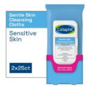 Cetaphil Gentle Skin Cleansing Cloths, 50ct, Twin Pack, Fragrance Free Face and Body Wipes
