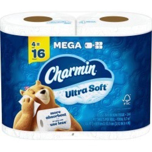 Charmin Ultra Soft Toilet Paper Mega Rolls - 4 ct