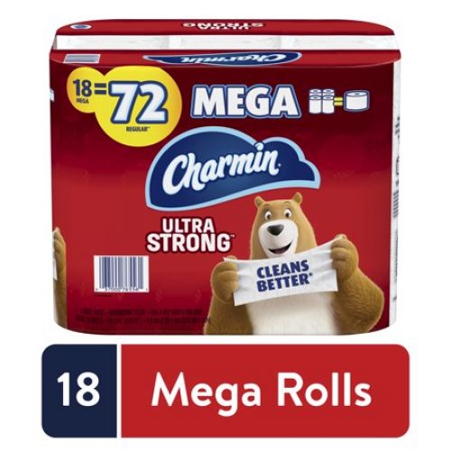 Charmin Ultra Strong Toilet Paper 18 Mega Roll, 286 sheets per roll