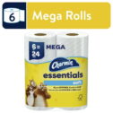 Charmin Essentials Soft Toilet Paper, 6 Mega Rolls
