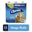 Charmin Ultra Soft Toilet Paper 12 Mega Rolls, 264 sheets per roll