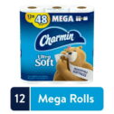 Charmin Ultra Soft Toilet Paper 12 Mega Rolls, 264 sheets per roll