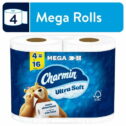 Charmin Ultra Soft Toilet Paper, 4 Mega Rolls