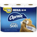 Charmin Ultra Soft Toilet Paper, 9 Mega Rolls Bath Tissue = 36 Regular Rolls