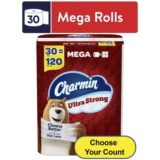 Charmin Ultra Strong Toilet Paper, 12 Super Mega Rolls – WALMART