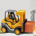 Cheers US Friction Fork Lift with Pallet Cargo Warehouse Truck Vehicle Toy Forklift for Kids