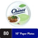 Chinet Classic Premium Disposable Paper Plates, 10 3/8