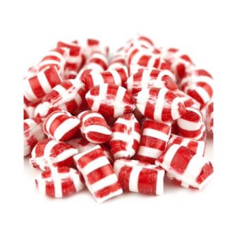 Christmas Peppermint Gems miniature red and white hard candy 1 pound