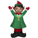 Christmas Airblown Inflatables Yard Decoration Elf Boy in Green Suit with Hat 4 ft New