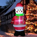 Christmas Inflatables 7 Ft Christmas Outdoor Decorations Inflatable Santa Snowman Blow Up Yard Decor