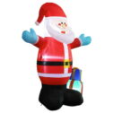 Christmas Inflatable Santa Outdoor Decoration Inflatable Santa Xmas Inflatable Decorations for Garden Holiday Patio Lawn