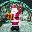 Christmas Inflatables Outdoor Decorations 5 FT Christmas Inflatable Santa Claus with Bright Lights Christmas Blow Up Yard Decorations Lawn Garden...