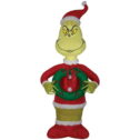 Christmas Yard Airblown Inflatable Grinch As Santa