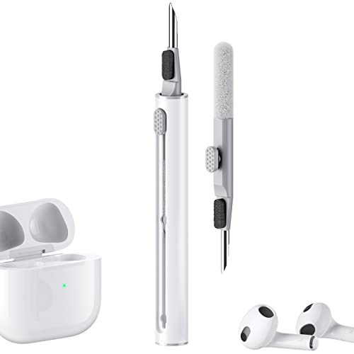 Cleaner Kit for Airpods Pro 1 2 3 Multi-Function Cleaning Pen with Soft Brush Flocking Sponge for Bluetooth Earphones Case...