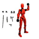 Clearance!XEOVHV Titan 13 Action Figure, T13 Action Figure 3D Printed Multi-Jointed Movable, Lucky 13 Action Figure Nova 13 Action Figure...