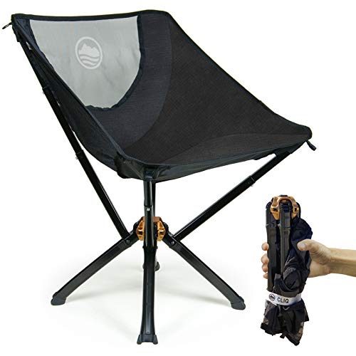 CLIQ Camping Chair - Most Funded Portable Chair in Crowdfunding History. | Bottle Sized Compact Outdoor Chair | Sets up...