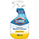 Clorox Bleach Foamer Bathroom and Shower Cleaner Spray, Crisp Lemon, 30 fl oz