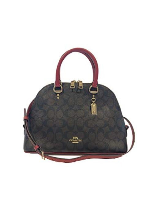 Coach Katy Satchel In Signature Canvas (IM/Brown 1941 Red)