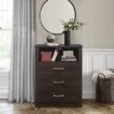 Coby 3-Drawer Dresser with Shelf, Espresso, by Hillsdale Living Essentials