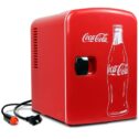 Coca-Cola 4L Portable Cooler/Warmer, Compact Personal Travel Fridge for Snacks Lunch Drinks Cosmetics, Includes 12V and AC Cords, Cute Desk...