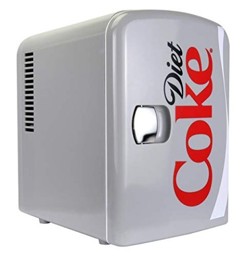 Coca-Cola Diet Coke Portable 6 Can Thermoelectric Mini Fridge Cooler/Warmer, 4 Liters/4.2 Quarts Capacity, 12V DC/110V AC Included Great for...