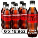 Coca-Cola Zero Sugar Soda Pop, 16.9 fl oz, 6 Pack Cans