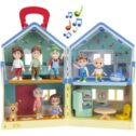 CoComelon Deluxe Family House Playset with Music and Sounds - Includes JJ, Family, Friends, Shark Potty, Crib, Sofa, Chair, High...