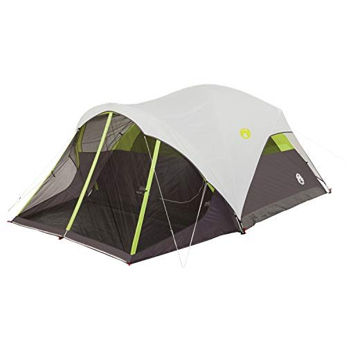 Coleman Steel Creek Fast Pitch Dome Tent with Screen Room, 6-Person , White, 10' x 9'