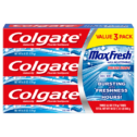 Colgate MaxFresh Stain Removing Toothpaste, Cool Mint, 3 Pack