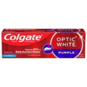 Colgate Optic White Purple Toothpaste for Teeth Whitening, Mint Paste, 4.2 oz