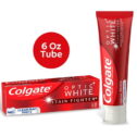 Colgate Optic White Stain Fighter Teeth Whitening Toothpaste, Clean Mint Paste, 6.0 oz