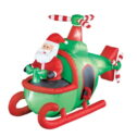 Collections Etc Santa Helicopter Outdoor Inflatable Decoration