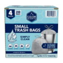 Color Scents 4-Gallon Small Drawstring Trash Bags, Simply Clean Scent, 200 Bags