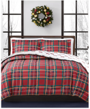 Holiday Tartan 2-Pc. Reversible Twin or Queen Comforter Set JUST $20 at Macys!