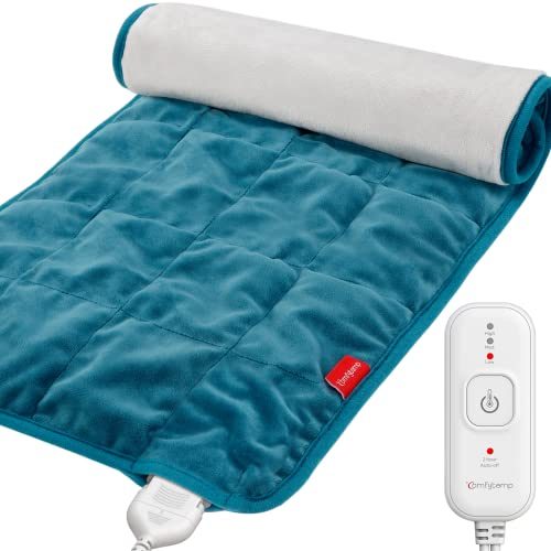 Comfytemp Full Weighted Heating Pad, Electric Heating Pad for Back Pain Relief with 3 Heat Settings, 2h Auto-Off, Stay on,...