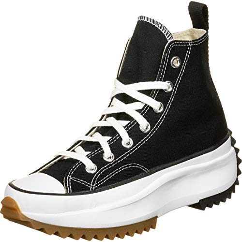 Converse Men's Run Star Hike High Top Sneakers, Black/White/Gum, 10 Medium US