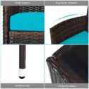 Costway 8 Pieces Rattan Patio Cushioned Sofa Chair Coffee Table Turquoise