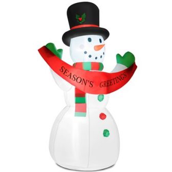Costway Inflatable 6FT LED Christmas Snowman Blow-Up Holiday Yard Lawn Party Decorations