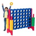 Costway Jumbo 4-to-Score 4 in A Row Giant Game Set for Family Red