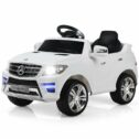 Costway White 6 V Mercedes Benz ML350 Powered Ride-On with Remote Control