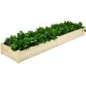 Costway Raised Garden Bed Wooden Elevated Planter Box Herbs Flowers Vegetables Bed Kit