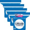 Cottonelle FreshFeel Flushable Wet Wipes, 4 Refill Packs, 168 Wipes per Pack (672 Total Flushable Wipes)