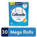 Cottonelle Ultra Clean Toilet Paper, 30 Mega Rolls
