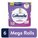 Cottonelle Ultra Comfort Toilet Paper, 6 Mega Rolls