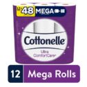 Cottonelle Ultra ComfortCare Soft Toilet Paper, 12 Mega Rolls