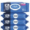 Cottonelle XL Flushable Wipes, Extra Large, 4 Flip-Top Packs, 60 Wipes Per Pack, 240 Total