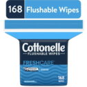 Cottonelle Fresh Care Flushable Wipes, 1 Resealable Bag, 168 Wipes per Pack (168 Total)