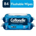 Cottonelle Fresh Care Flushable Wipes, 2 Flip-Top Packs, 42 Wipes per Pack (84 Total)
