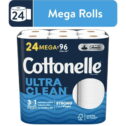Cottonelle Ultra Clean Toilet Paper, 24 Mega Rolls